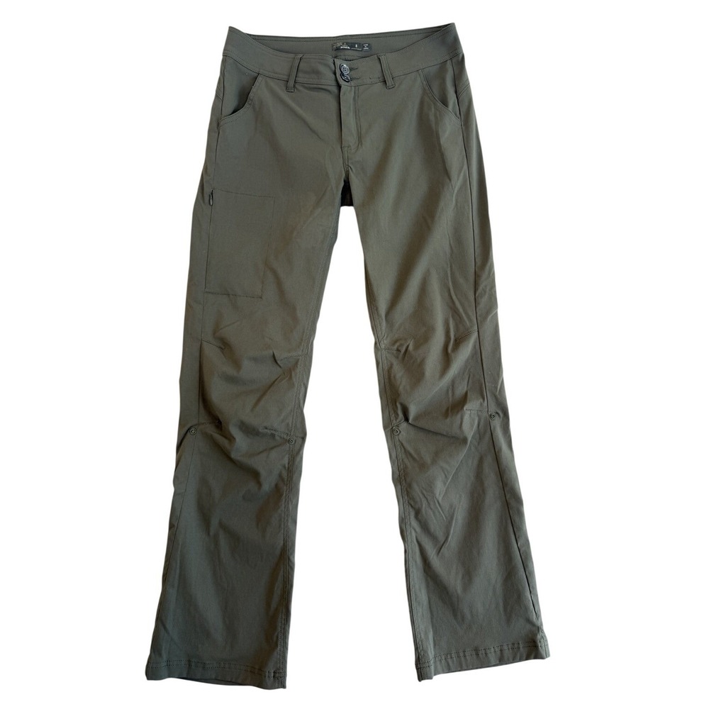prAna Halle Pants Olive Green Womens Size 8 Stretch Convertible Hiking Pants